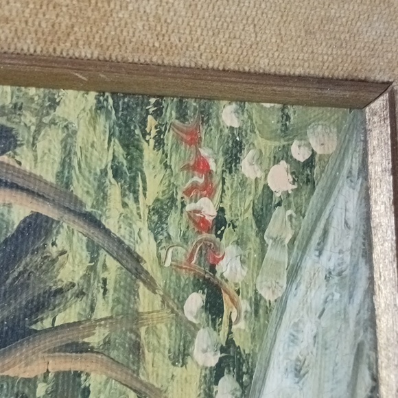 Original antique painting mushroom home - Picture 2 of 3